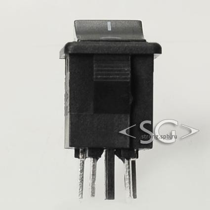 Переключатель RS-601D (KCD1-104BO0111KKA с другими размерами) 6A 4pin  BLACK