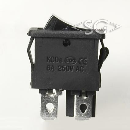 Переключатель RS-601D (KCD1-104BO0111KKA с другими размерами) 6A 4pin  BLACK