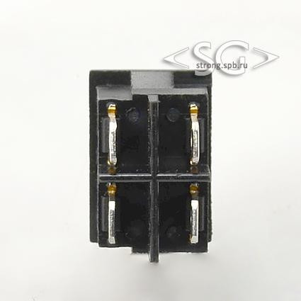 Переключатель RS-601D (KCD1-104BO0111KKA с другими размерами) 6A 4pin  BLACK