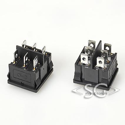 Переключатель KCD5-A (KCD5A203O41KK) (маркировка KCD2) 6A 6pin BLACK