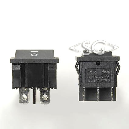 Переключатель KCD5-A (KCD5A203O41KK) (маркировка KCD2) 6A 6pin BLACK