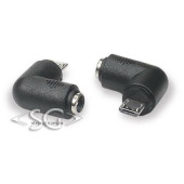 Переходник гнездо 5,5/2,1 мм на штекер USB micro угловой Переходник гнездо 5,5/2,1 мм на штекер USB micro угловой