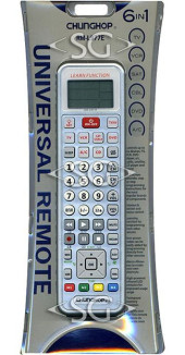 Пульт дистанционного управления универсальный CHUNGHOP 6in1(5+AIR)+обучениеRM-L977E(ЖК-дисп, ин.на рус.яз)блистер Пульт дистанционного управления универсальный CHUNGHOP 6in1(5+AIR)+обучениеRM-L977E(ЖК-дисп, ин.на рус.яз)блистер