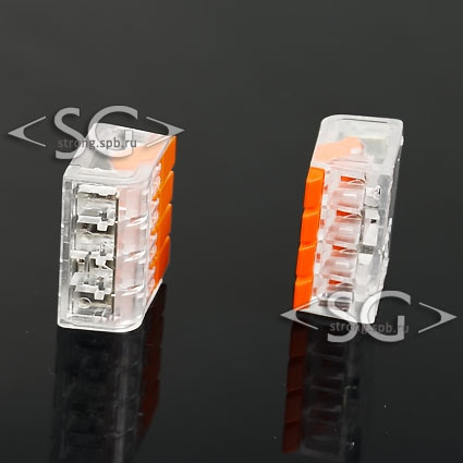 Соединитель клеммный PCT-414 (аналог WAGO 221-414) 4 контакта