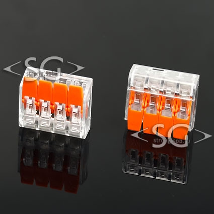 Соединитель клеммный PCT-414 (аналог WAGO 221-414) 4 контакта