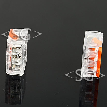 Соединитель клеммный PCT-413 (аналог WAGO 221-413) 3 контакта