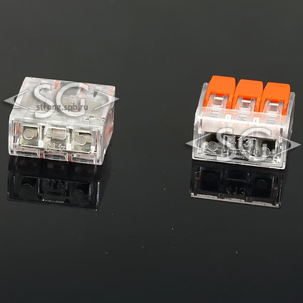Соединитель клеммный PCT-413 (аналог WAGO 221-413) 3 контакта