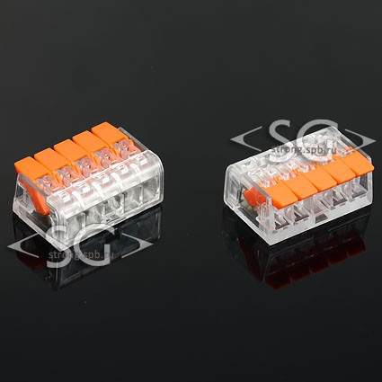 Соединитель клеммный PCT-415 (аналог WAGO 221-415) 5 контакта