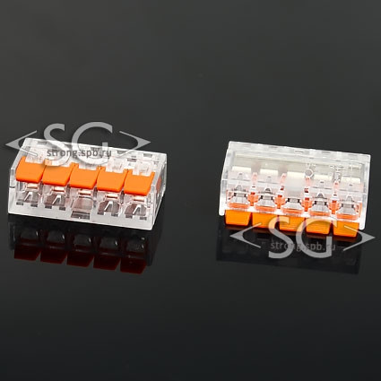 Соединитель клеммный PCT-415 (аналог WAGO 221-415) 5 контакта