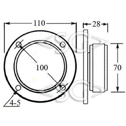 Громкоговоритель ( динамик) TW-318 (110*h2*откр.магн.70mm) 8 Om 20/40W (MAX)
