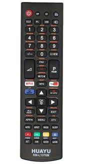 Пульт дистанционного управления универсальный для TV(мульти бренд) RM-L1376M (корпус типа LG AKB75095308) блистер Пульт дистанционного управления универсальный для TV(мульти бренд) RM-L1376M (корпус типа LG AKB75095308) блистер