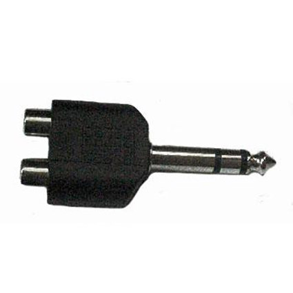 Переходник 6,3 стерео (джек)- RCA 2 гнезда Переходник 6,3 стерео (джек)- RCA 2 гнезда