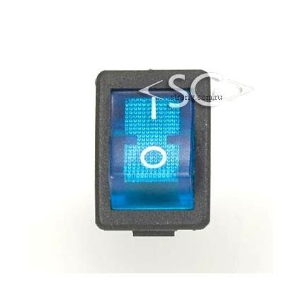 Переключатель KCD1-104B ( KCD1-104BN0111BKA) (маркировка KCD8) 6A 4pin BLUE light
