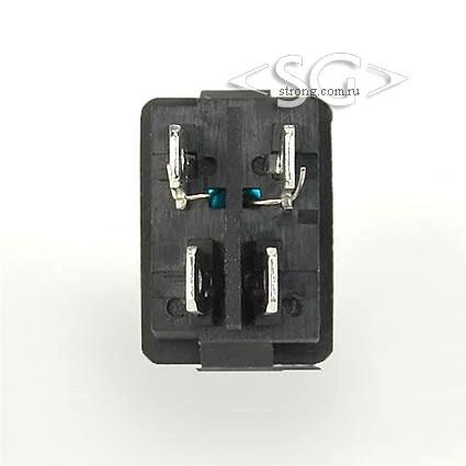 Переключатель KCD1-104B ( KCD1-104BN0111BKA) (маркировка KCD8) 6A 4pin BLUE light