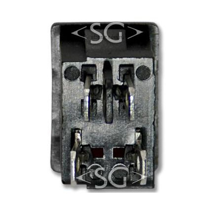Переключатель KCD1-104B (KCD1-104BO0111RKA) матовый 6A 4pin RED