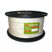Кабель TV diTech центр. жила 1.13 Cu(медь),фол. Al, оп.64*0.14 луж.медь,75 Om 100 м. на пл.бобине