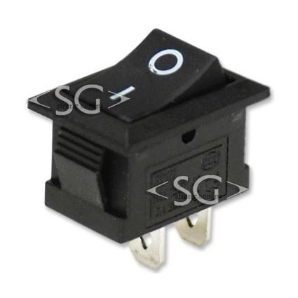 Переключатель KCD1-FP (KCD1-FP10111KKA, KCD1-101 2 pin) 6A 2pin BLACK