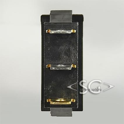 Переключатель KCD3-1 (KCD3-101N11CYK) 16A 3pin YELLOW light