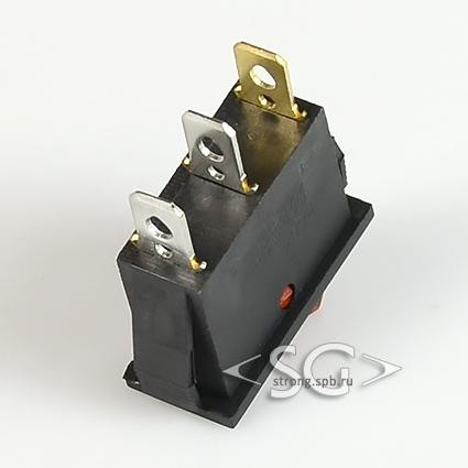 Переключатель KCD3-1 (KCD3-101N11CYK) 16A 3pin YELLOW light