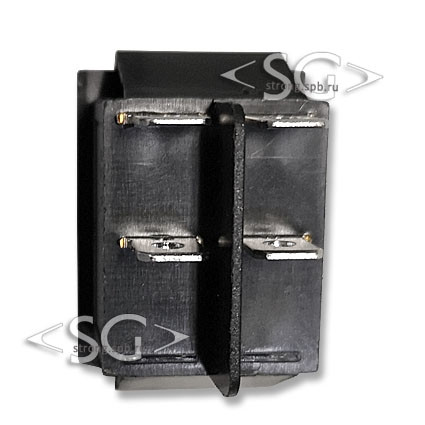 Переключатель KCD4-201 (KCD4-201N11CBKA) 16A 4pin BLUE light