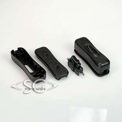 Выкл. сетевой проходной KCD1-304B черный Выкл. сетевой проходной KCD1-304B черный