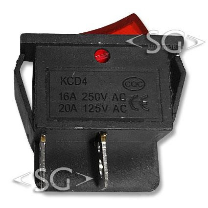 Переключатель KCD4-201 (KCD4-201N11CRKA) 16A 4pin RED light Переключатель KCD4-201 (KCD4-201N11CRKA) 16A 4pin RED light