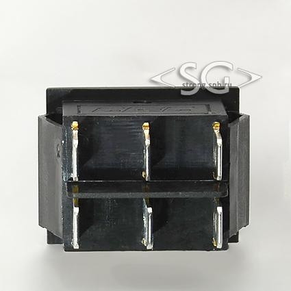 Переключатель KCD4-203 (KCD4-203O71CKKA) 15A 6pin BLACK