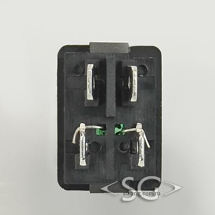 Переключатель KCD1-104B (KCD1-104BN0111GKA) (маркировка KCD8) 6A 4pin GREEN light