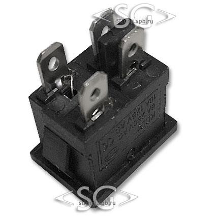 Переключатель KCD1-104B (KCD1-104BN0111RKA) 6A 4pin RED light