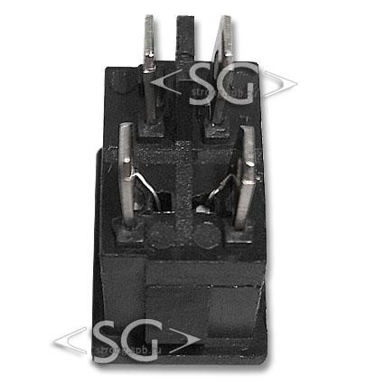 Переключатель KCD1-104B (KCD1-104BN0111RKA) 6A 4pin RED light