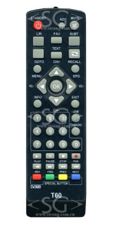 Пульт дистанционного управления для SELENGA T40, T60 (DVB-T2) Пульт дистанционного управления для SELENGA T40, T60 (DVB-T2)
