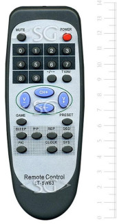 Пульт дистанционного управления для AVEST RC-241 (марк. на корпусе LT-5W63) Пульт дистанционного управления для AVEST RC-241 (марк. на корпусе LT-5W63)