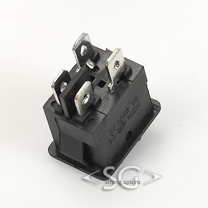 Переключатель KCD1-104B (KCD1-104BO0111KKA) (маркировка KCD6) 6A 4pin BLACK