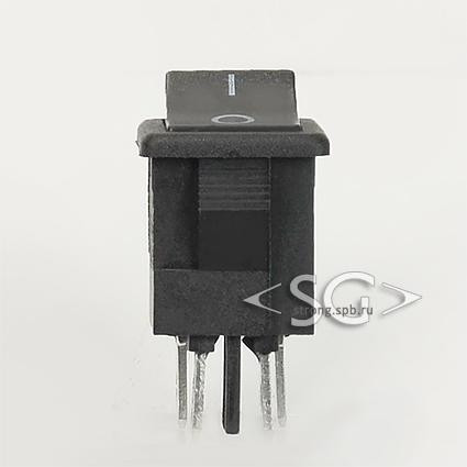 Переключатель KCD1-104B (KCD1-104BO0111KKA) (маркировка KCD6) 6A 4pin BLACK