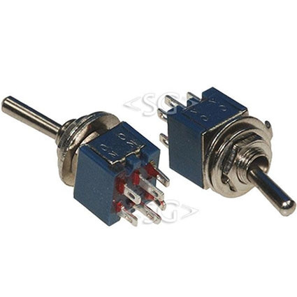 Тумблер SMTS-202 2пол. 6pin Тумблер SMTS-202 2пол. 6pin