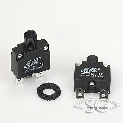 Автоматический предохранитель MR1-10A-I (KBF1-01-10A 250V, выводы прямые)