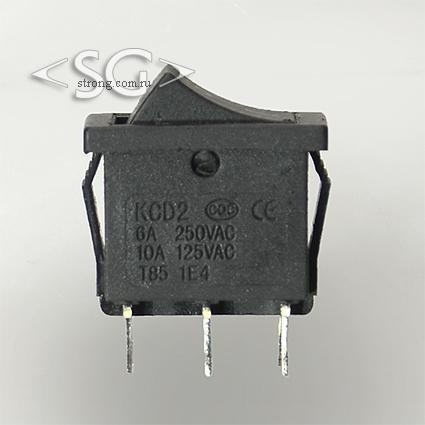 Переключатель KCD1-202 (KCD1-20211KK) (маркировка KCD2) 6A 6pin BLACK