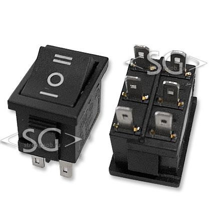 Переключатель KCD1-20331KK 6A 6pin BLACK