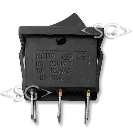 Переключатель KCD1-20331KK 6A 6pin BLACK