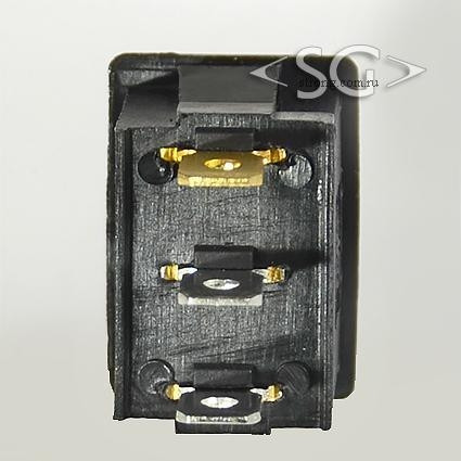 Переключатель KCD1-B2 (KCD1-B2101N11GK) (маркировка KCD7) 6A 3pin GREEN  light