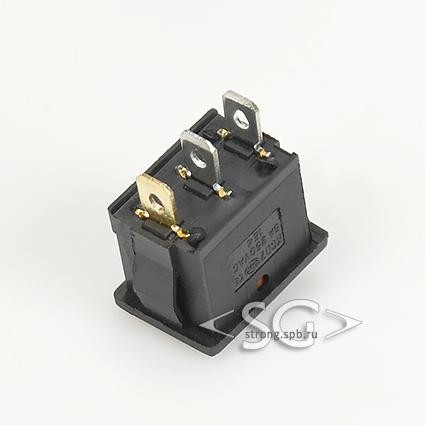 Переключатель KCD1-B2 (KCD1-B2101N11YK) (маркировка KCD7) 6A 3pin YELLOW light