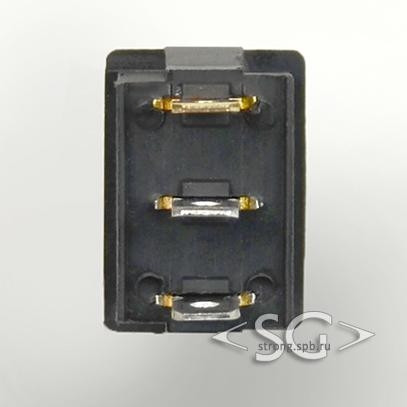Переключатель KCD1-B2 (KCD1-B2101N11YK) (маркировка KCD7) 6A 3pin YELLOW light