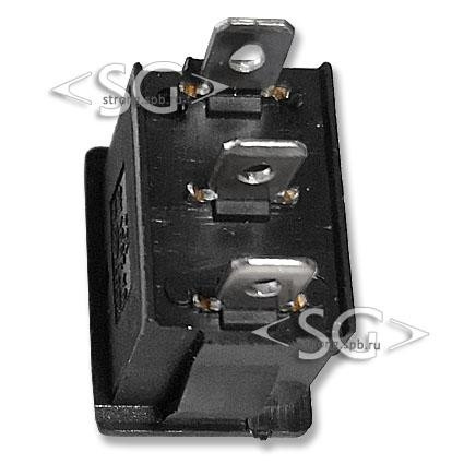 Переключатель KCD1-B2 (KCD1-B2101O11KK) (маркировка KCD7) 6A 3pin BLACK