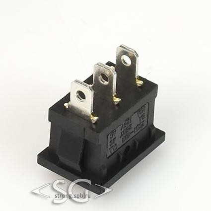Переключатель KCD1-B2 (KCD1-B2103O41KK) (маркировка KCD1-103) 6A 3pin BLACK