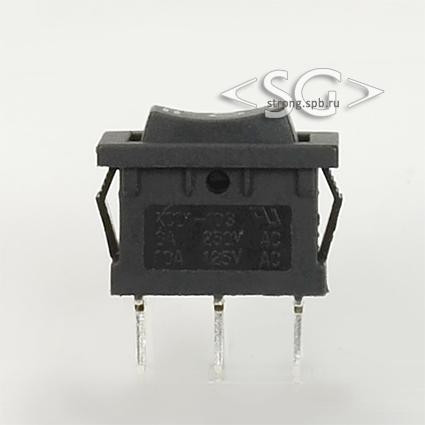 Переключатель KCD1-B2 (KCD1-B2103O41KK) (маркировка KCD1-103) 6A 3pin BLACK