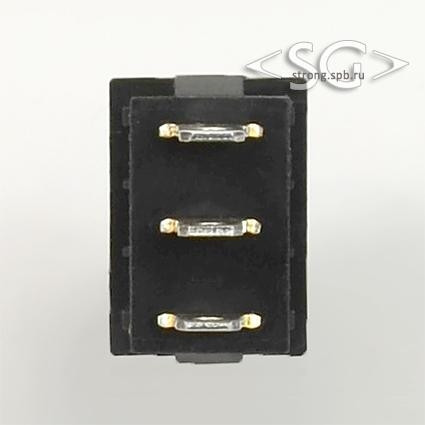 Переключатель KCD1-B2 (KCD1-B2103O41KK) (маркировка KCD1-103) 6A 3pin BLACK