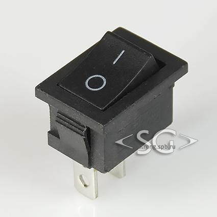 Переключатель KCD1-FP (KCD1-FP10111KKA) 6A 2pin BLACK