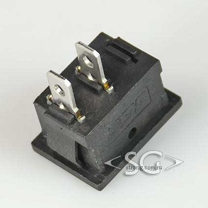 Переключатель KCD1-FP (KCD1-FP10111KKA) 6A 2pin BLACK