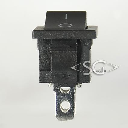 Переключатель KCD1-FP (KCD1-FP10111KKA) 6A 2pin BLACK
