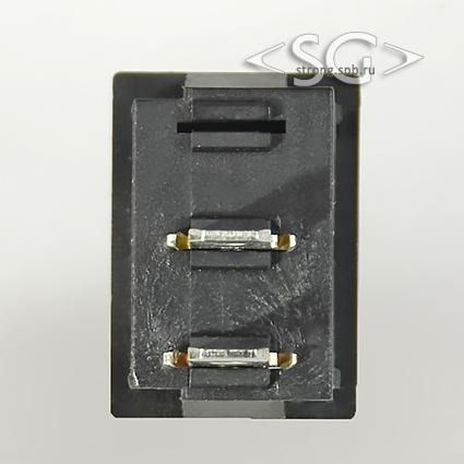 Переключатель KCD1-FP (KCD1-FP10111KKA) 6A 2pin BLACK